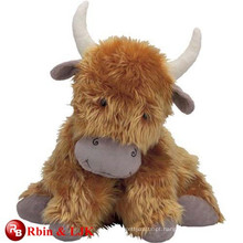 Personalizado OEM design highland cow soft brinquedo